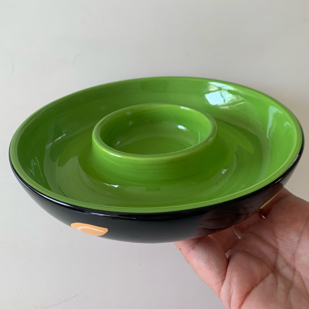 Margarita salt plate with lime holder